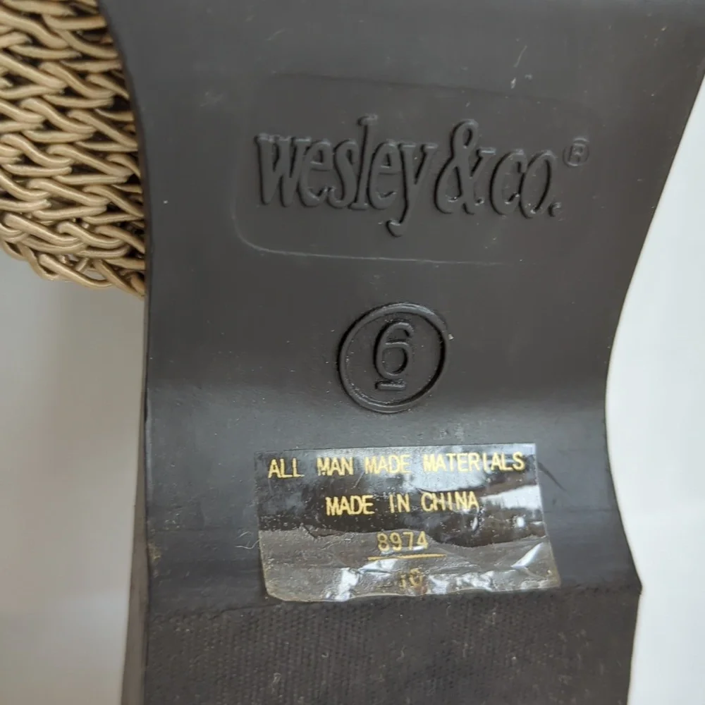 Wesley & Co. Neutral Slide Summer Sandal 6 Tan Brown - Picture 12 of 15